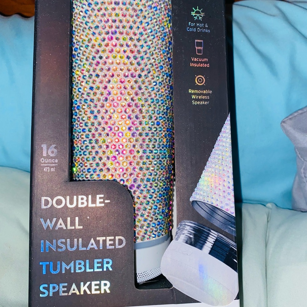 **BRAND NEW** MVMT Bling Double-Wall Insulated Tumbler/Blue-Tooth Speaker